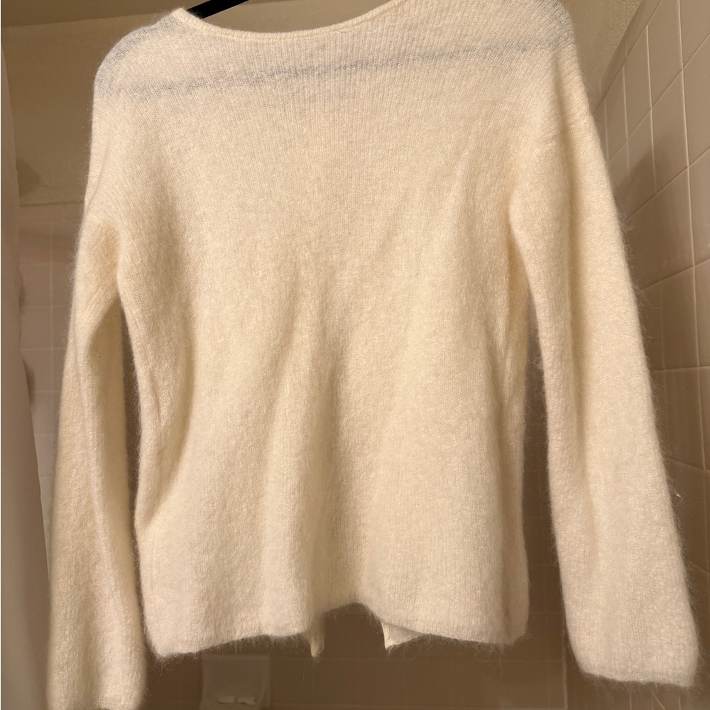 Sezane Soft Cream Knit Cardigan - Picture 6 of 6